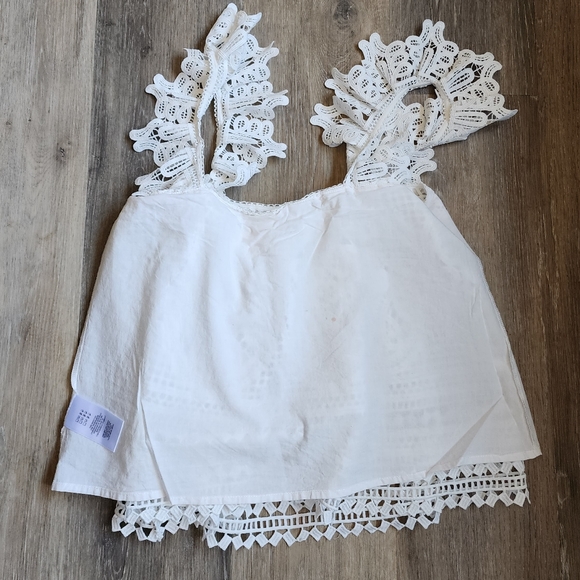 ANTHROPOLOGIE RUFFLED LACE TANK TOP - Picture 13 of 15